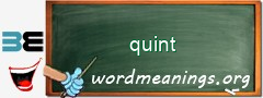 WordMeaning blackboard for quint